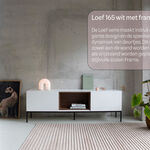 Tv-meubel, RAAT, Loef 165 OV, Wit, met frame en 2 cocons